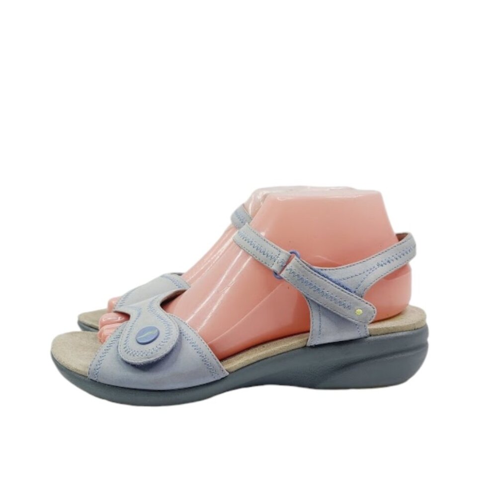 Dansko Women's Gray Iris Nubuck Leather Open Toe Ankle Strap Sandal‎ Size 8